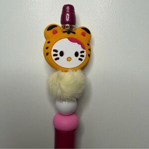 Handmade Kitty Beadable Pen + Mystery Stickers